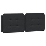 vidaXL Coussin de tête de lit noir 140 cm similicuir