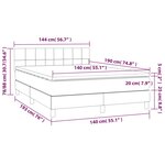 vidaXL Sommier à lattes de lit avec matelas Bleu 140x190 cm Tissu