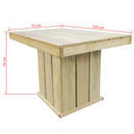 vidaXL Ensemble à manger d'extérieur 5 Pièces Bois de pin imprégné