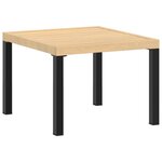 vidaXL Salon de jardin avec coussins 7 Pièces noir acier enduit de poudre