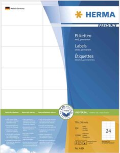 Etiquettes universelles premium, 105 x 48 mm, blanc herma