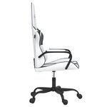 vidaXL Chaise de jeu de massage Blanc et noir Similicuir