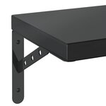 vidaXL Étagères murales 2 Pièces 100x23 5 cm noir acier inoxydable