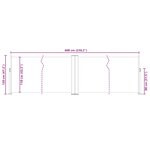 vidaXL Auvent latéral rétractable Marron 120 x 600 cm