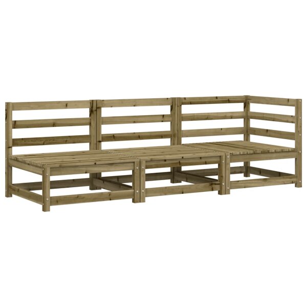 vidaXL Canapé de jardin 3 places bois de pin imprégné