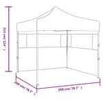 vidaXL Tente de réception pliable avec 2 parois 2x2 m Acier Blanc