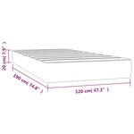 vidaXL Matelas de lit à ressorts ensachés bleu foncé 120x190x20 cm
