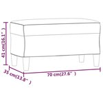 vidaXL Banc Gris clair 70x35x41 cm Tissu