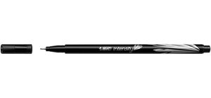 Stylo feutre Fineliner Intensity pointe baguée métal fine 0 4mm noir BIC