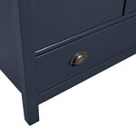 vidaXL Garde-robe à 3 portes Hill Gris 127x50x170 cm Pin solide