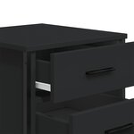 vidaXL Tables de chevet 2 Pièces noir 40x41x40 cm bois d'ingénierie