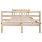 vidaXL Cadre de lit 120x190 cm Petit double Bois massif