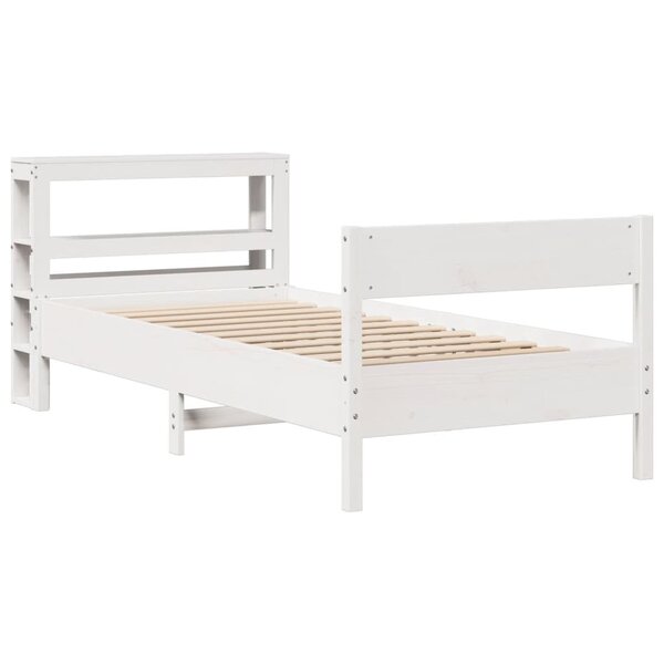vidaXL Cadre de lit sans matelas blanc 100x200 cm bois de pin massif
