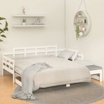 vidaXL Lit coulissant blanc bois de pin massif 2x(90x200) cm