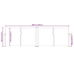vidaXL Auvent latéral rétractable Crème 120 x 600 cm
