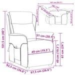 vidaXL fauteuil de massage en tissu marron foncé