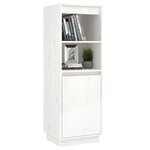 vidaXL Buffet haut Blanc 37x34x110 cm Bois massif de pin