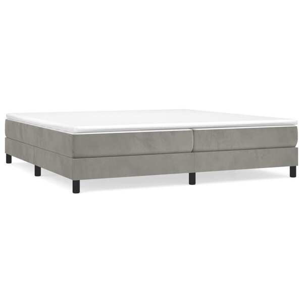 vidaXL Cadre de lit Gris clair 200x200 cm Velours