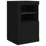 vidaXL Buffet avec lumières LED noir 142 5x37x67 cm