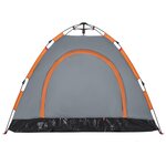 vidaXL Tente de camping 3 personnes orange libération rapide