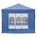 vidaXL Tente de réception pliable avec parois Bleu 3x6 m