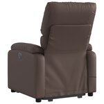 vidaXL Fauteuil inclinable de massage électrique marron similicuir