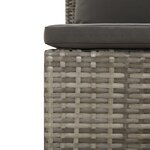 vidaXL Salon de jardin 2 Pièces avec coussins Gris Résine tressée