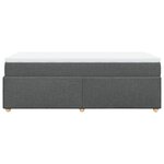 vidaXL Sommier à lattes de lit avec matelas Gris foncé 100x200cm Tissu