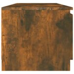 vidaXL Meuble TV Chêne fumé 140x40x35 5 cm Bois d'ingénierie
