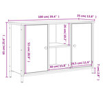 vidaXL Meuble TV chêne marron 100x35x65 cm bois d'ingénierie