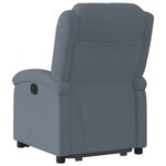 vidaXL Fauteuil inclinable Gris foncé Velours