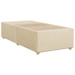 vidaXL Sommier à lattes de lit avec matelas Crème 100x200 cm Tissu