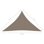 vidaXL Voile de parasol Tissu Oxford triangulaire 3x3x4 24 m Taupe