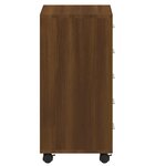 vidaXL Armoire à tiroirs avec roulettes Chêne marron Bois d'ingénierie