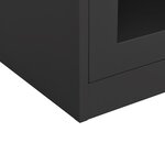 vidaXL Armoire de bureau et jardinière Anthracite 90x40x113 cm Acier