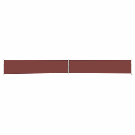 vidaXL Auvent latéral rétractable de patio 140x1200 cm Marron