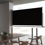 vidaXL Auvent latéral rétractable de patio 120 x 300 cm Noir