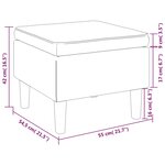vidaXL Tabouret avec pieds en bois Gris foncé Tissu