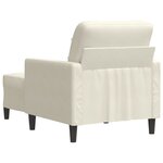 vidaXL Fauteuil avec repose-pied Crème 60 cm Velours