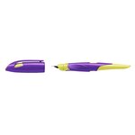 Stylo plume -EASYbirdy- Stylo ergonomique rechargeable - Violet/Jaune - Droitier STABILO