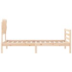 vidaXL Cadre de lit et tête de lit 100x200 cm bois massif