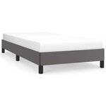 vidaXL Cadre de lit Gris 100x200 cm Similicuir