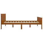 vidaXL Cadre de lit Marron miel Bois de pin massif 140x200 cm
