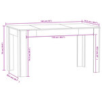 vidaXL Table à manger Blanc 140x74 5x76 cm Bois d'ingénierie