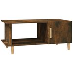 vidaXL Table basse chêne fumé 90x50x40 cm bois d'ingénierie