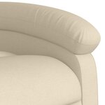 vidaXL Fauteuil inclinable électrique crème tissu