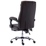 Chaise fauteuil siège de bureau informatique étude de massage similicuir brun 02_0024014