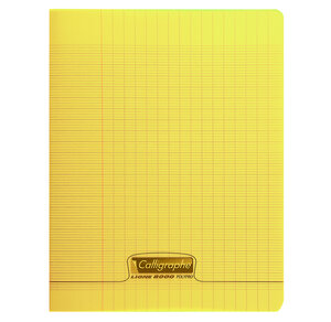Cahier piqué 24x32cm polypro 96p séyès 90g jaune CALLIGRAPHE