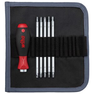 Wiha sac à tournevis de 7 pièces avec lames interchangeables system 6
