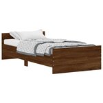 vidaXL Cadre de lit sans matelas chêne marron 90x200cm bois ingénierie